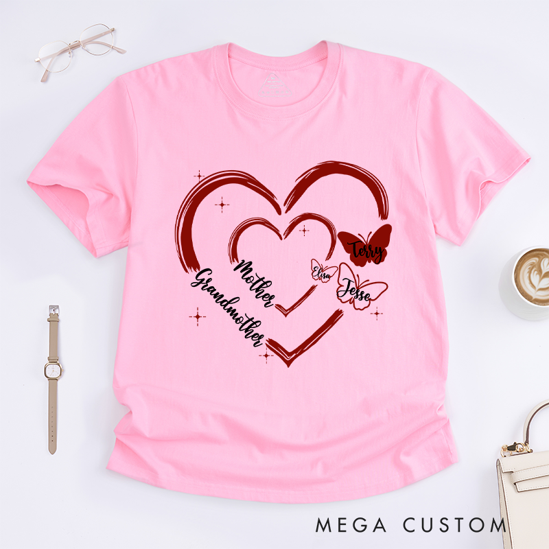 Personalized Butterfly Gift for Mom Grandmother Classic T-Shirt