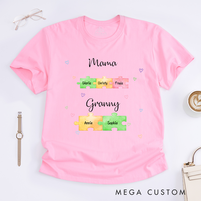 Personalized Puzzle Gift for Mom Grandmother Classic T-Shirt