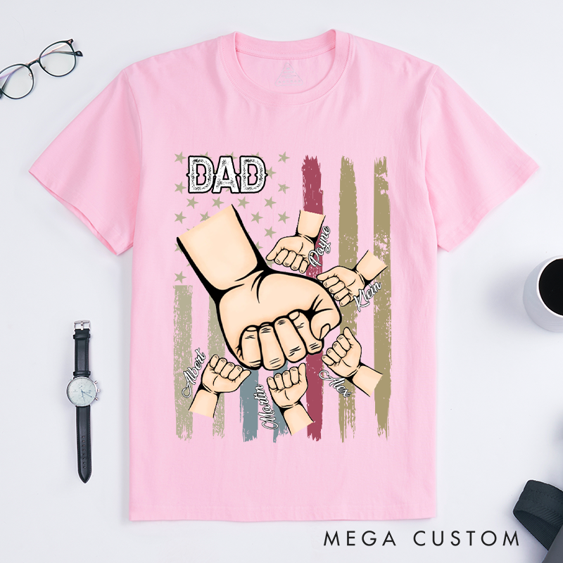 Personalized Dad Grandpa and Kids Classic T-Shirt Loving Gift for Daddy