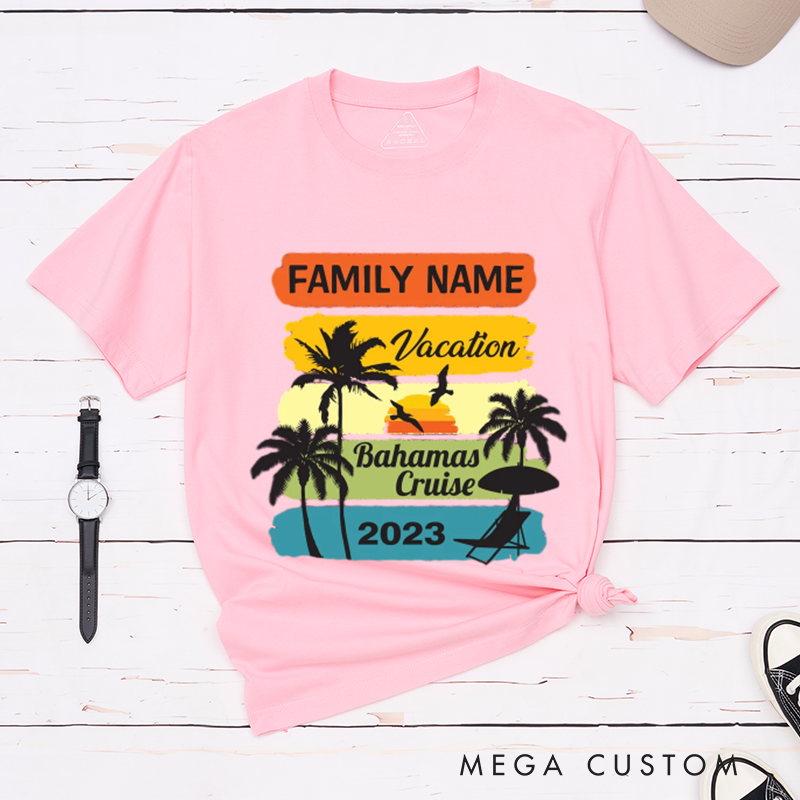 Personalized Custom Family Vacation Shirts Beach Trip Matching Classic T-shirt