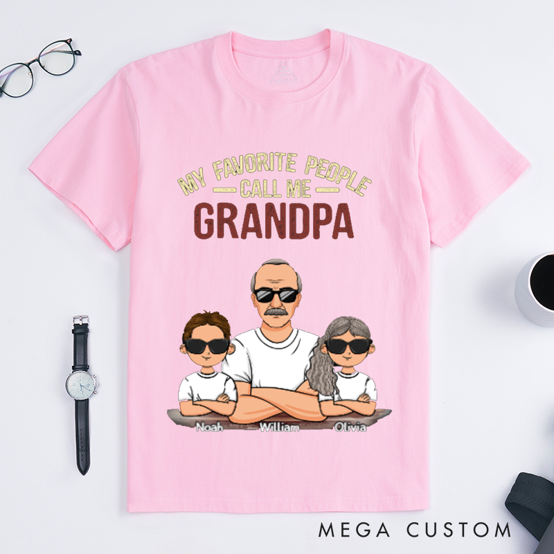 Personalized My Favorite People Call Me Grandpa Classic T-shirt