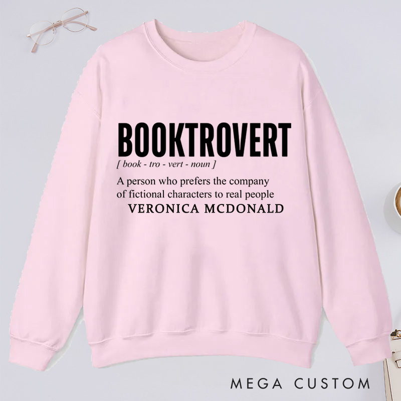 Personalized Booktrovert Definition Classic Sweatshirts Funny Book Lover Teacher shirt Librarian shirt Book Lover Gift