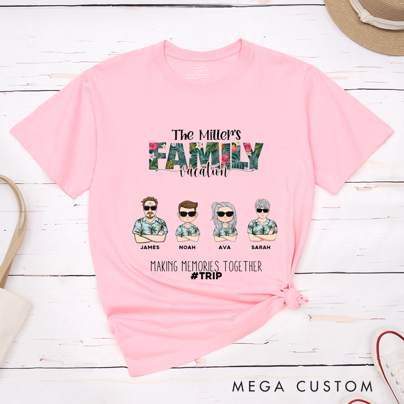 Personalized Family Vacation Making Memories Together Classic T-shirt