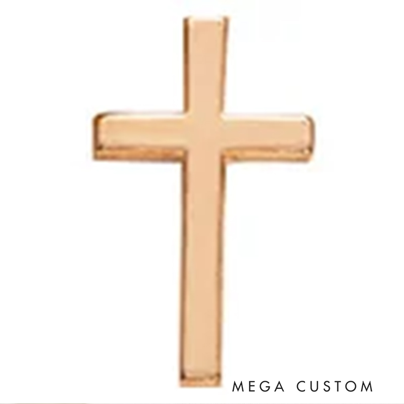Personalized Virgin Mary Bow Cross Brooch Pin with Initial Christian Baptism Gift for Women Christians Gift Catholic Gift