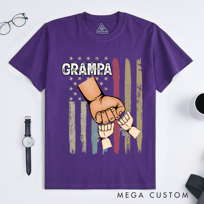 Personalized Dad Grandpa and Kids Classic T-Shirt Loving Gift for Daddy