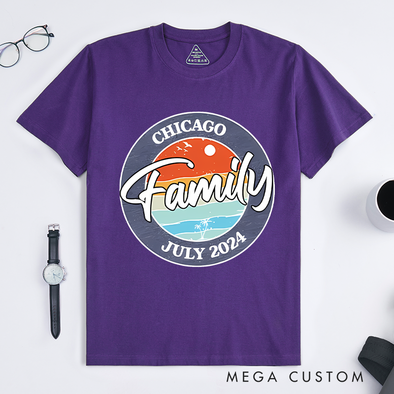 Personalized Family Vacation Shirts Custom Summer Shirt Making Memories Together Custom Number Family Beach trip Classic T-shirt