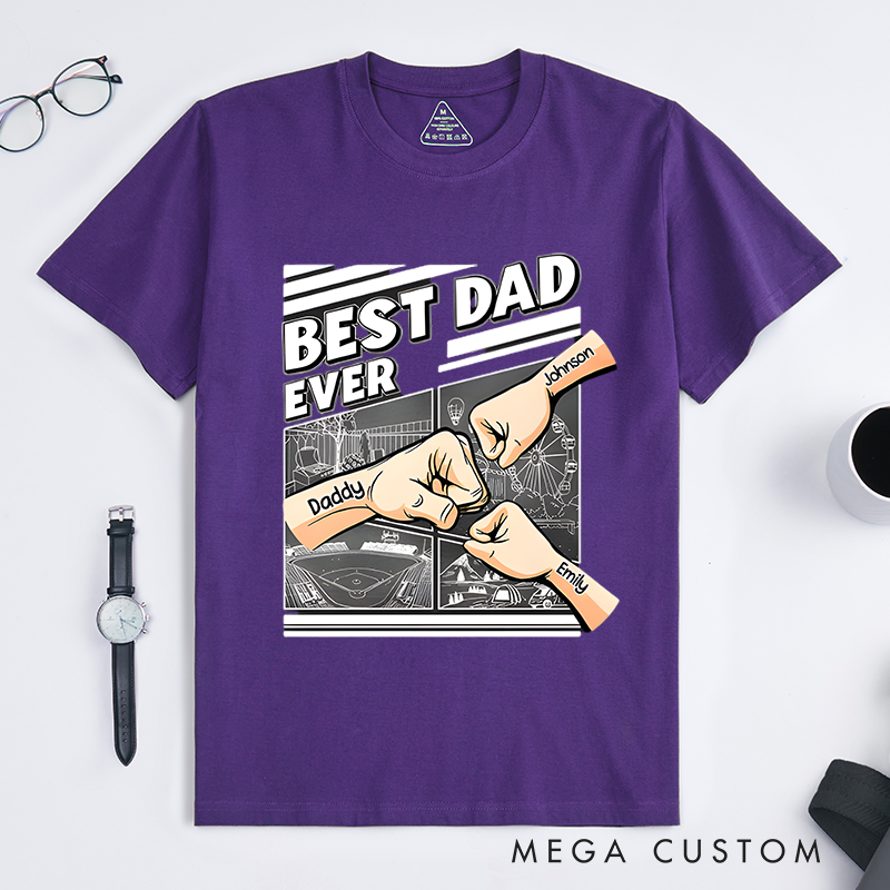 Personalized Best Dad Ever Fist Design Classic T-shirt