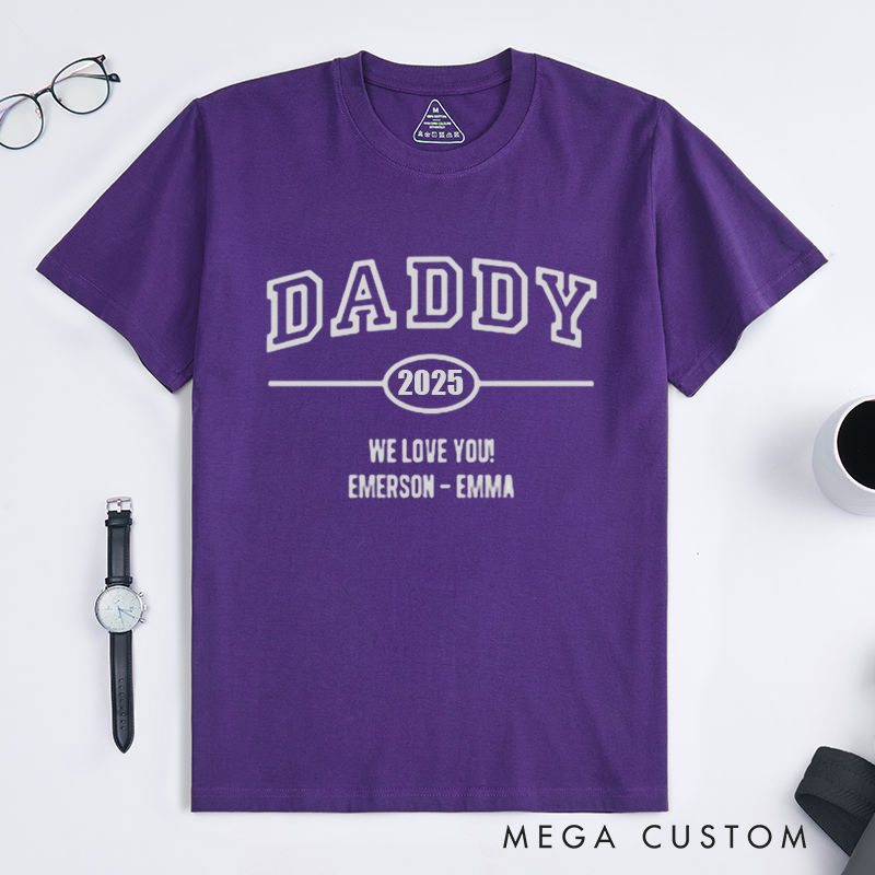 Personalized Daddy We Love You Minimal Design Classic T-shirt