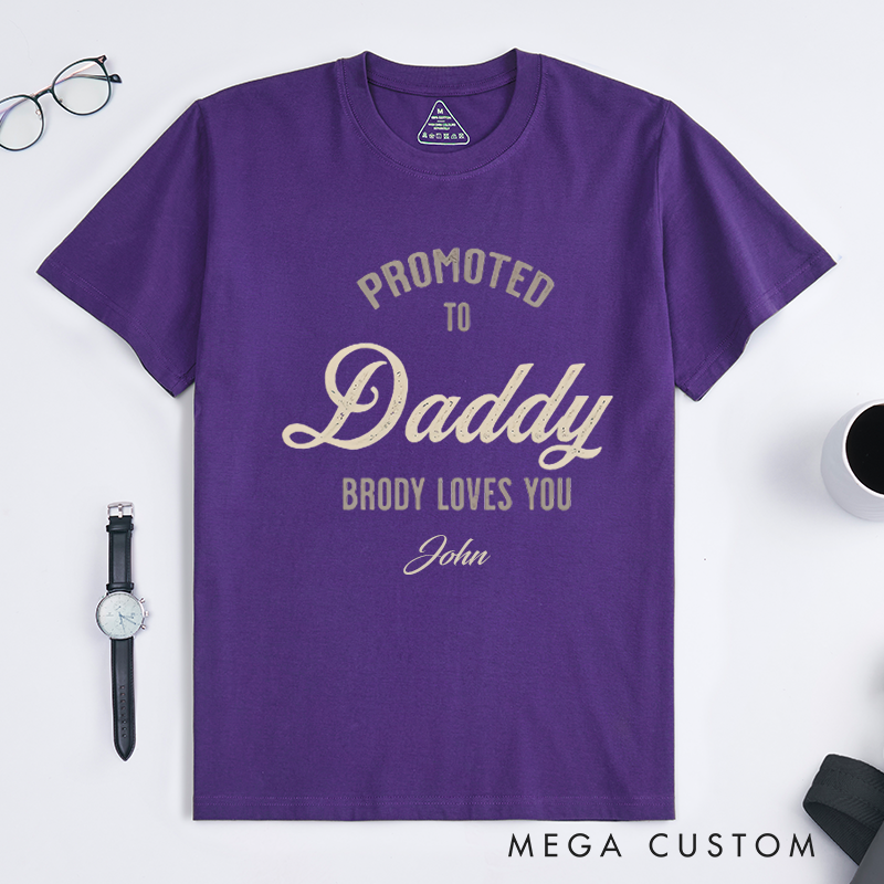Personalized Promoted To Dad Daddy I Love You Design Classic T-shirt