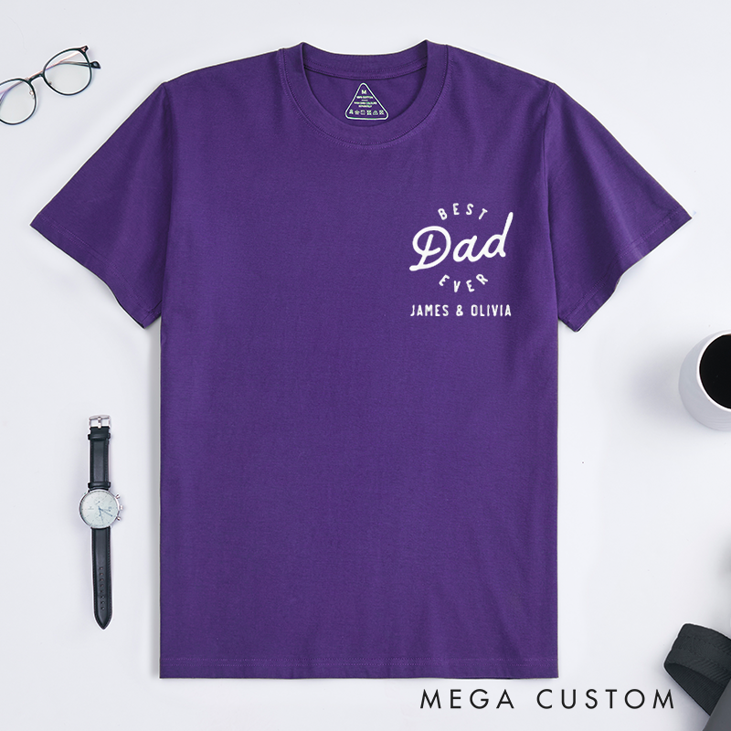 Personalized Best Daddy ever Chest Pattern Design Classic T-shirt