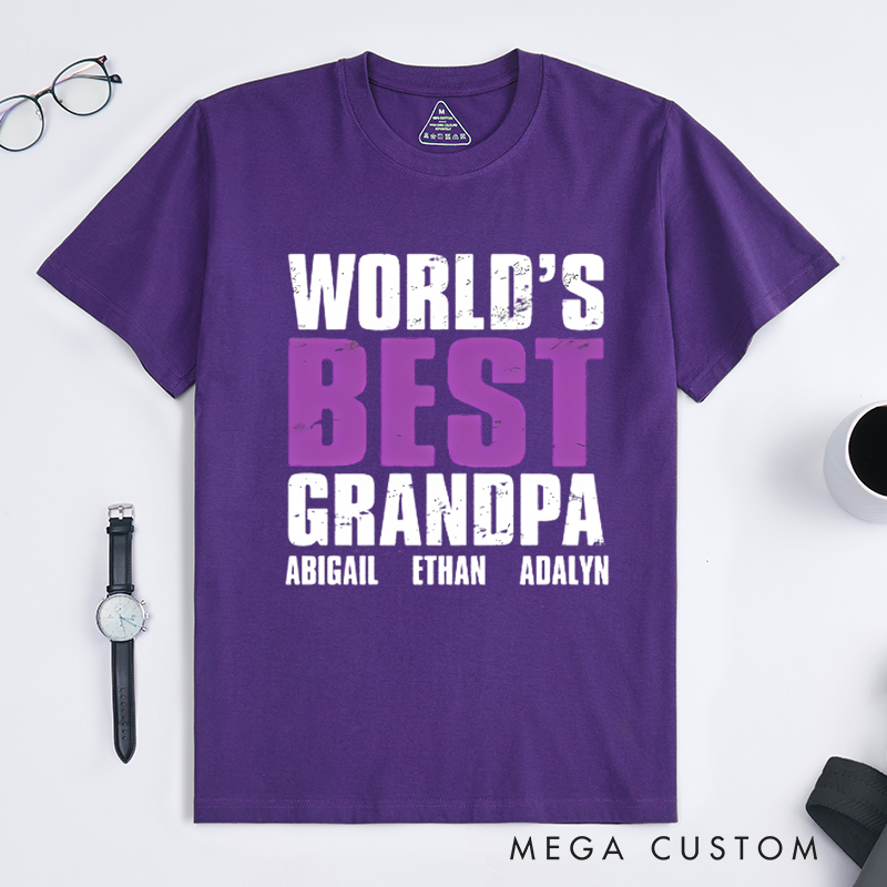 Personalized a Gift World's Best Grandpa Classic T-shirt