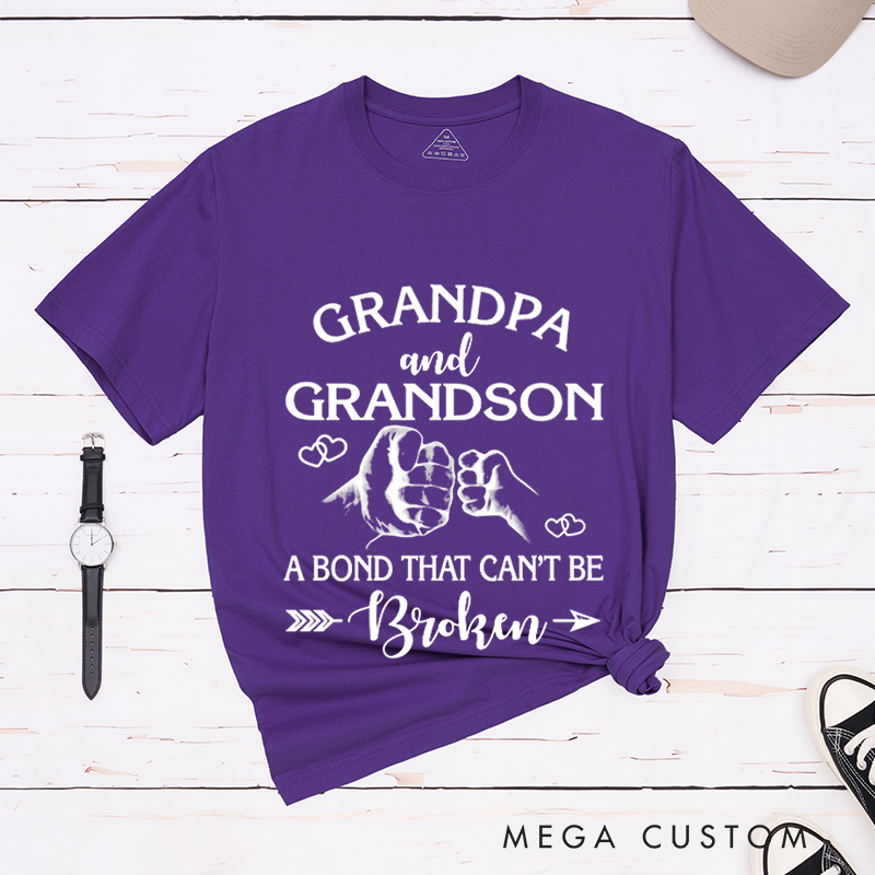 Personalized Grandpa and Grandsons Bond that Can't be Broken Classic T-shirt