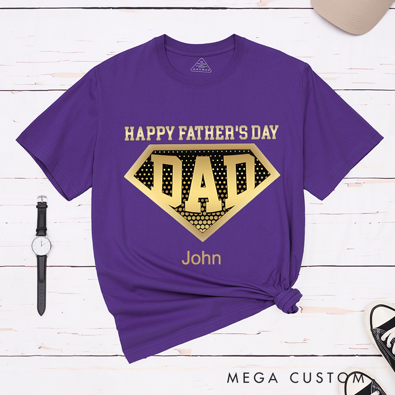 Personalized Happy Father Day Gift Super Hero Dad Classic T-shirt