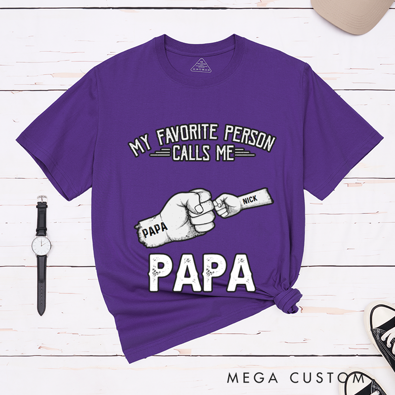 Personalized a Dad Like No Other My Favorite People Call Me Papa Classic T-shirt 