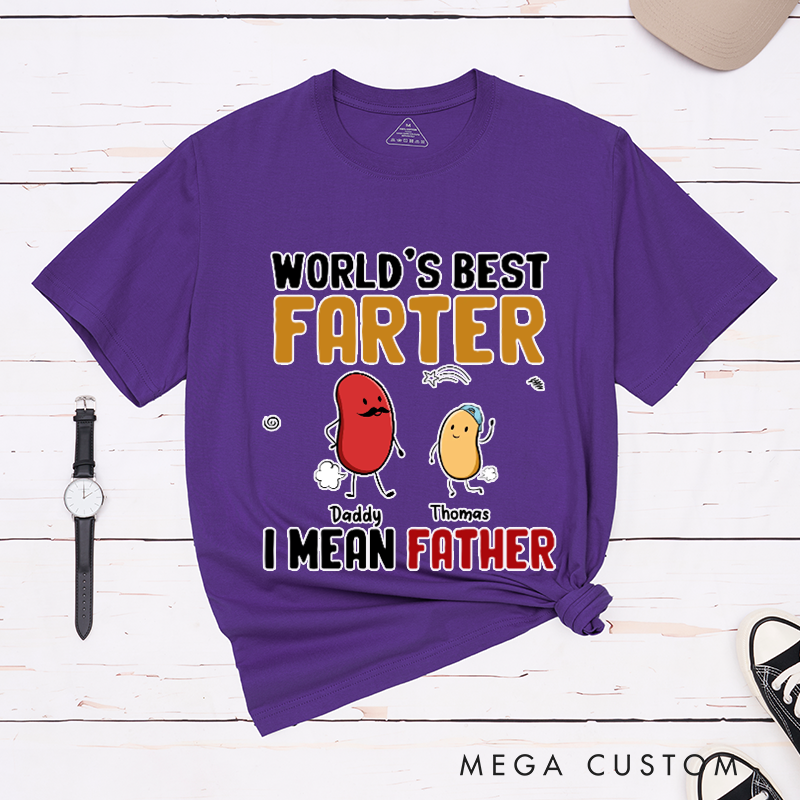 Personalized World's Best Farter Blame It on The Beans or Dad Classic T-shirt
