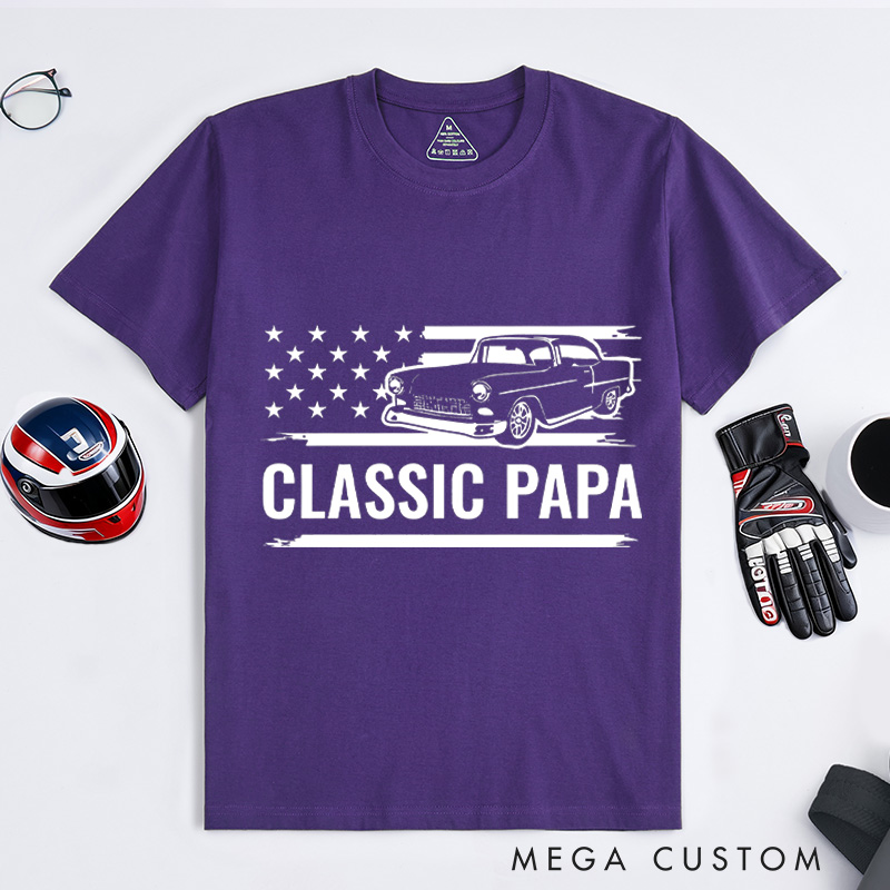 Personalized Classic Car T-Shirt Custom Classic Design Shirt Husband Gift Shirt