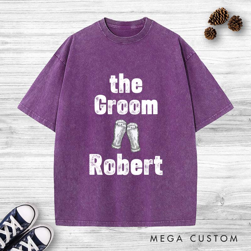 Personalized Cheers To Groom Bachelor Party T-Shirt Groomsman Stag Party Favors Shirt Bachelor Party Gift Tees Best Man Gift