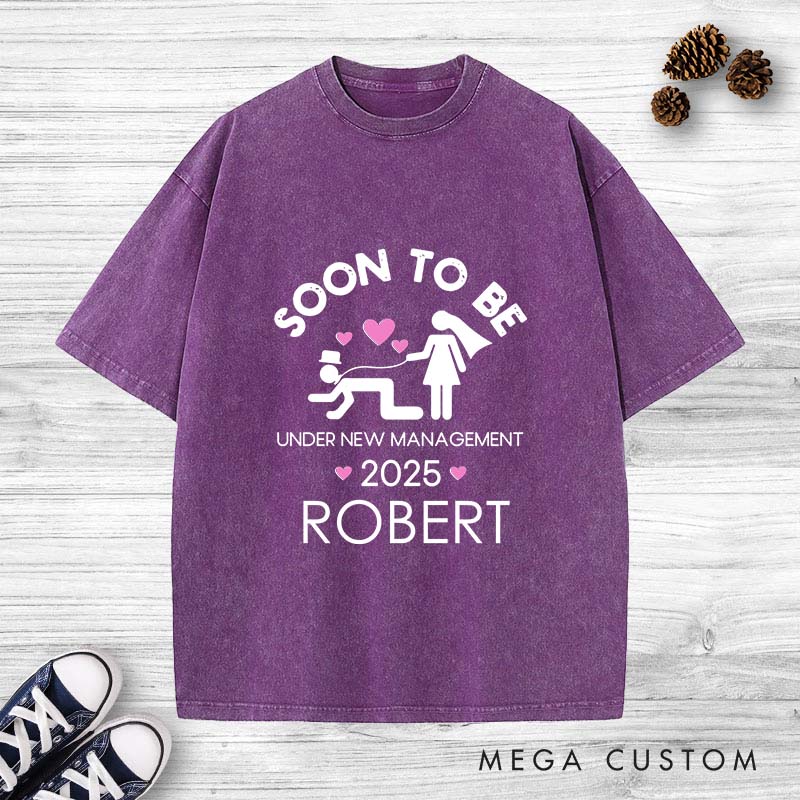 Personalized Soon To Be Husband T-Shirt Funny Wedding Designed Shirt for Groom Wedding Party Favors Shirt for Men Stag Gift Tees for Him