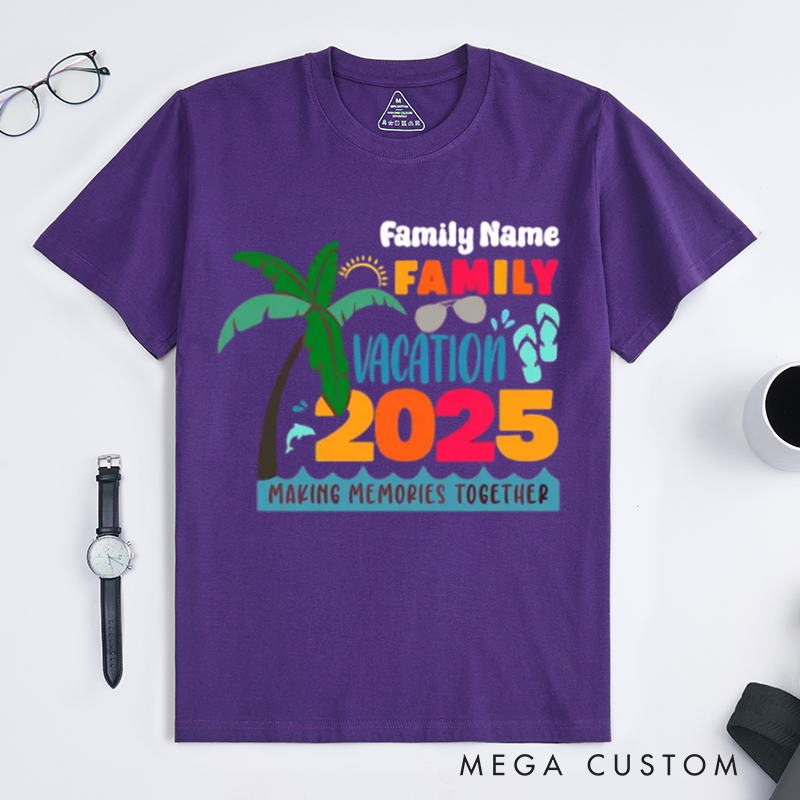 Personalized 2025 Family Vacation Matching Shirts for Making Memories Together at the Beach Classic T-shirt