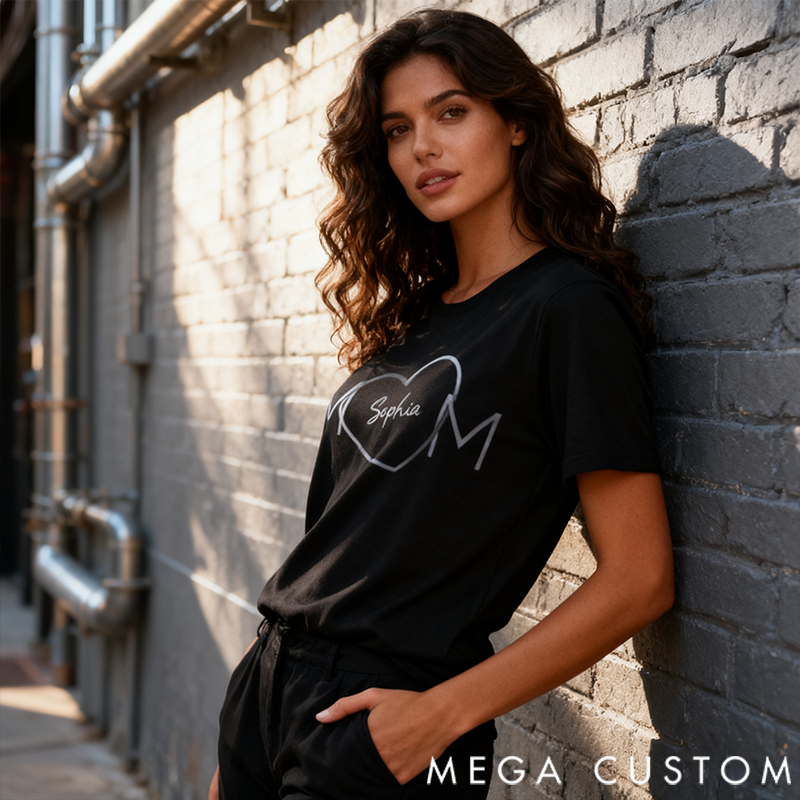Personalized a Gift Mom Heart Design Classic T-shirt