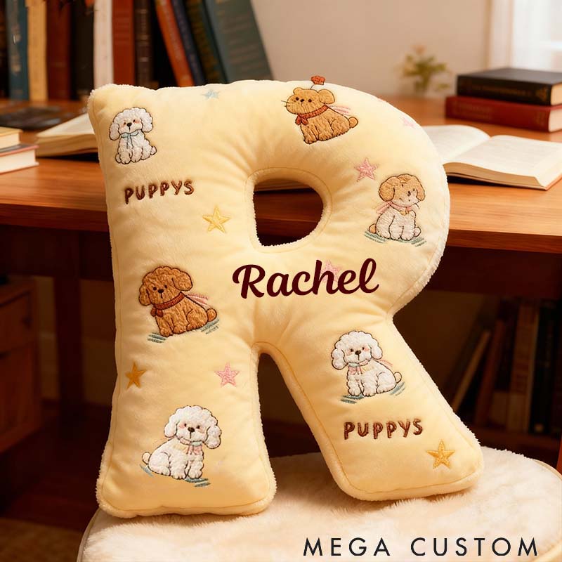 Personalized Dog Lover Pubby Letter Pillow Graphic 3D Print Pillow