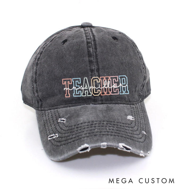 Personalized Caps for Teacher Classic Design Gift Hats Teacher Appreciation Gift