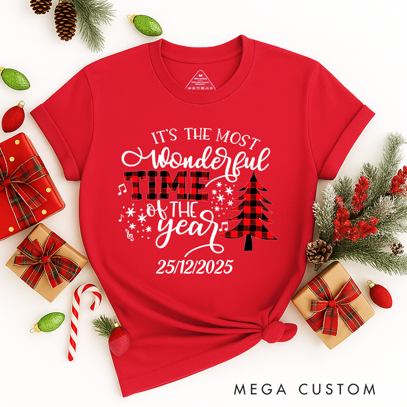 Personalized Classic T-Shirts It's the Most Wonderful Time of the Year T-Shirts Christmas Tee