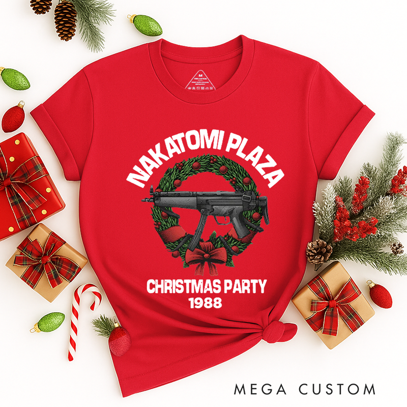 Personalized Classic T-Shirts Nakatomi Plaza Christmas Party Tee Patriotic Tribute Tee American Pride Veteran Support