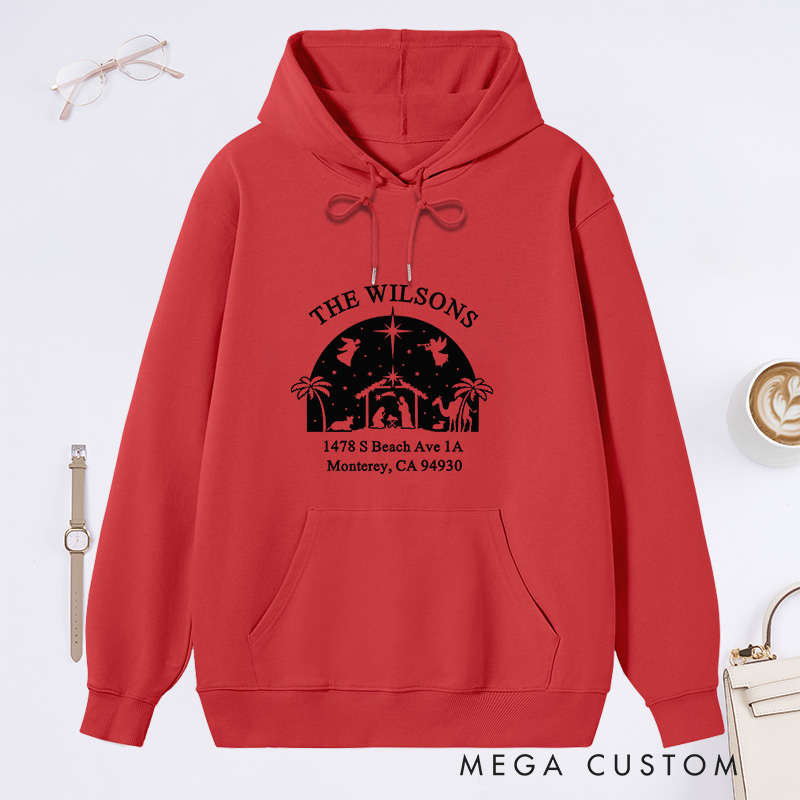 Personalized Hoodie Custom Printed Hoodie Unisex Personalised Pullover Sweatshirt for Housewarming Holiday Gift New Home Gifts