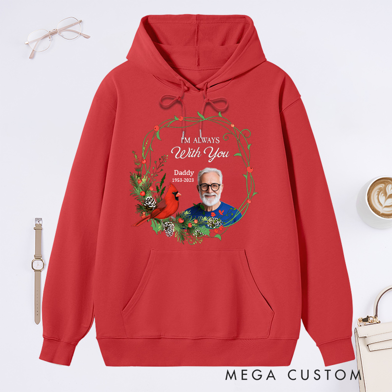 Personalized Memorial Photo Hoodie Custom Remembrance Hoodie in Loving Memory Gift Christmas Memorial Sweatshirt with Picture