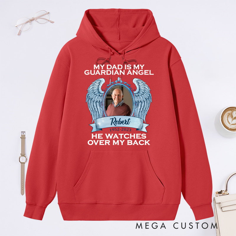 Personalized in Loving Memory Hoodie Rest in Peace Heaven Hoodie Custom Photo Hoodie My XX Is My Guardian Angel Sweatshirt 