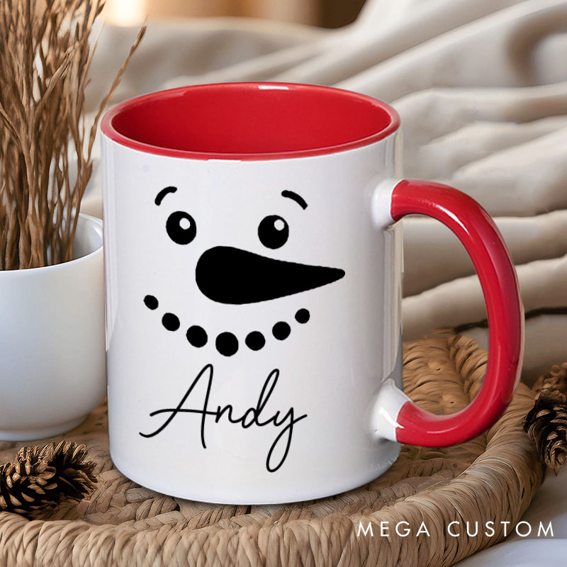 Personalized Couple Snowman Christmas Mug Custom Couple Name Xmas Coffee Mug Christmas Mug for Husband Wife Boyfriend Girlfriend