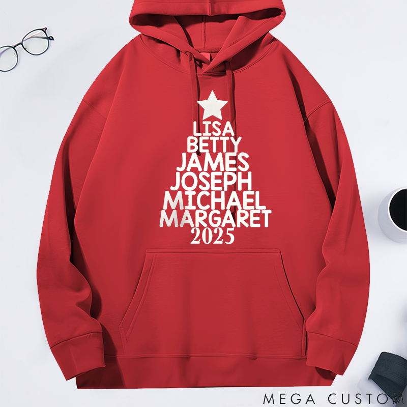 Personalized Family Reunion Theme Our Family's Christmas Tree Classic Hoodie