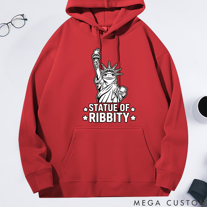 Personalized Classic Hoodie Statue of Ribbity Funny Frog Protest