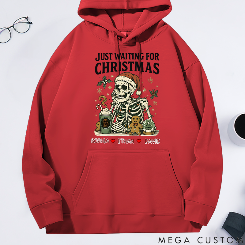 Personalized Classic Hoodie Fun Christmas Skeleton Festival Gingerbread Theme