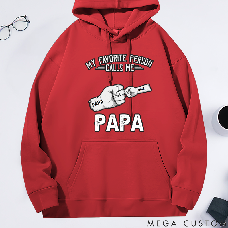 Personalized Classic Hoodie Best Dad Ever Fist Bump Design