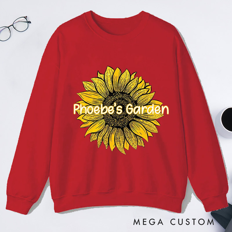 Personalized Sunflower Classic Sweatshirts Plant Lady Sweatshirt with Name Gardener Sweatshirt Plant Lover Gift Gardening Gift Gardener Gift