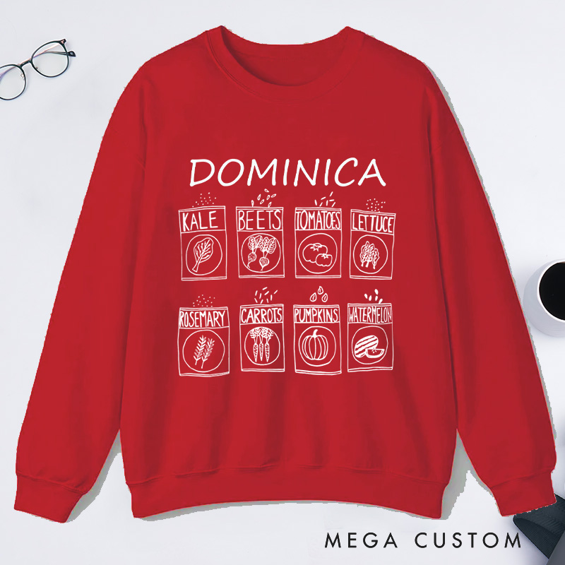 Personalized Garden Classic Sweatshirts Gardening Sweatshirt Gardener Sweatshirt with Name Plant Lover Gift Gardening Lover Gift