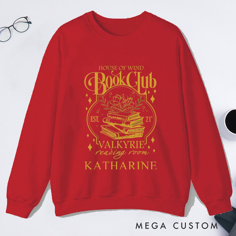 Personalized Book Club Classic Sweatshirts with Name Feyre Custom Bookish Sweatshirt Book Lovers Gift Librarian Gift Reading Gift