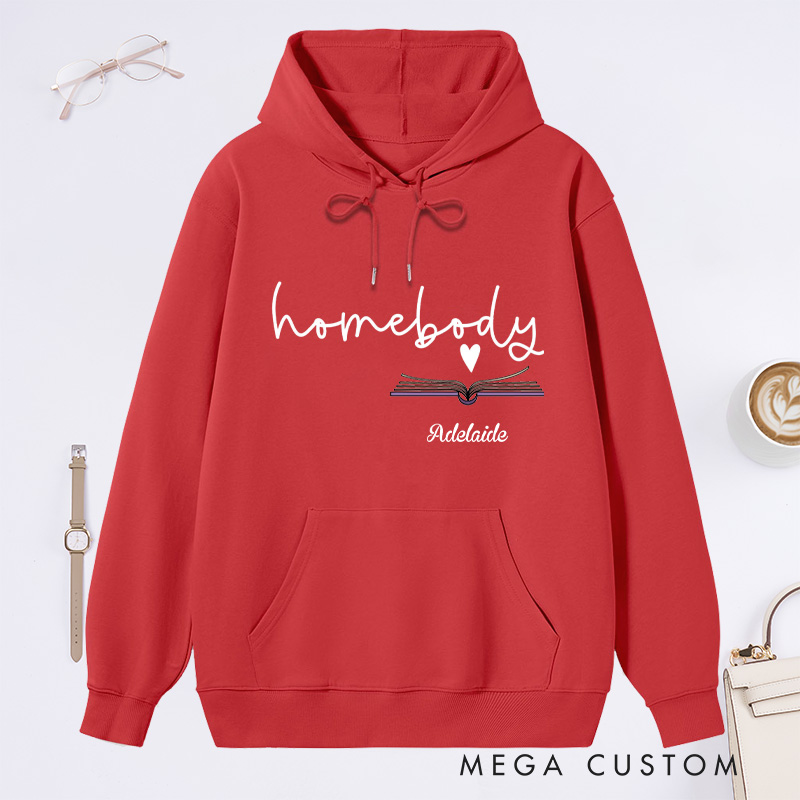 Personalized Homebody Classic Hoodies Custom Book Lover Hoodies with Name Bookish Hoodies Librarian Gift Book Lover Gift for Reader