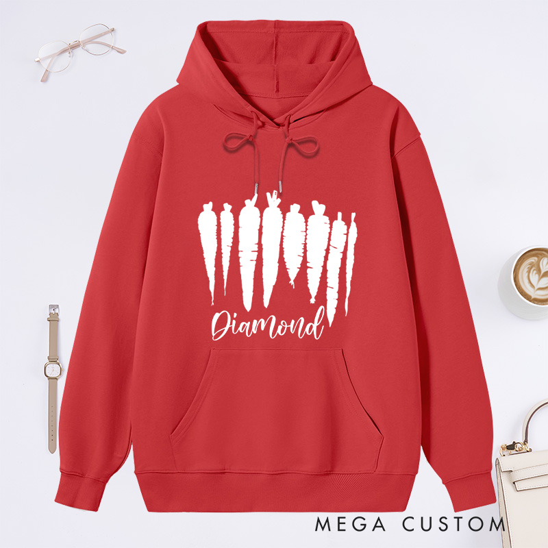 Personalized Carrot Classic Hoodies Custom Food Hoodies with Name Vegetable Hoodies Plant Lover Gift Gardening Lover Gift Gardener Gift