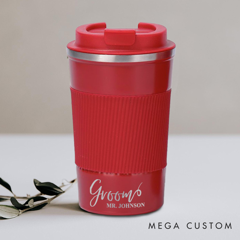 Personalized Mr and Mrs Wedding Couple Insulated Coffee Cup Tumbler