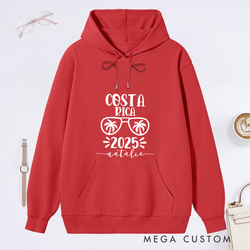 Personalized Costa Rica 2025 Classic Hoodies San Hose Travel T-shirt Summer Family Tee Costa Rica Vacation Shirt Cute Beach Shirt