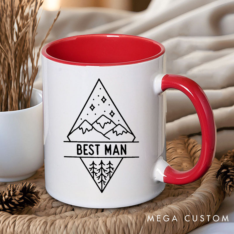 Personalized Best Man Mugs Wedding Party Favors Mug for Groom Groomsman Bachelor Party Gift Coffee Cup for Men