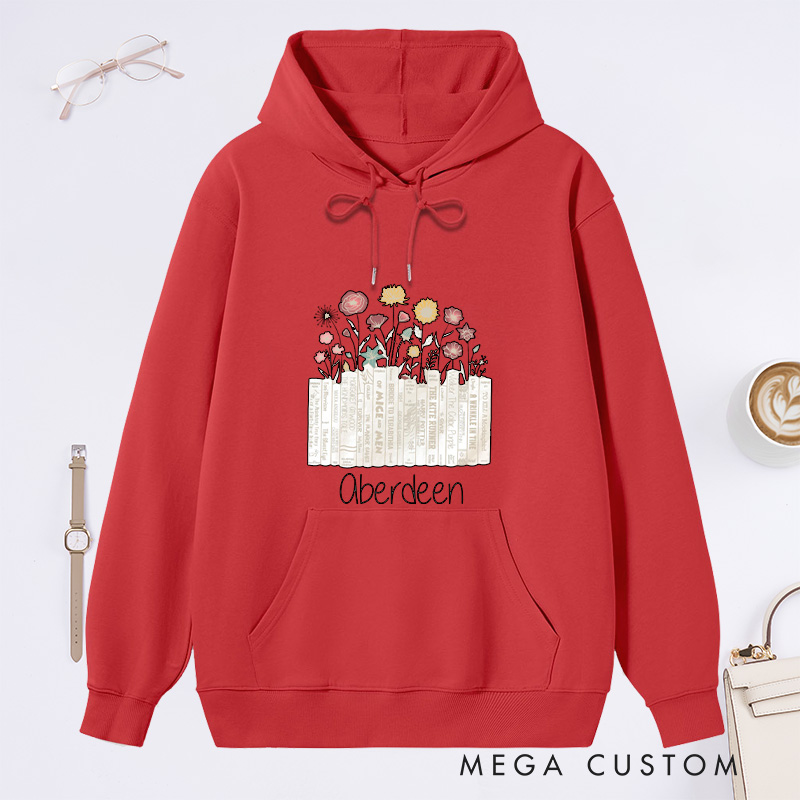 Personalized I'm with the Banned Classic Hoodies Custom Book Lover Hoodies with Name Reading Hoodies Librarian Gift Book Lover Gift for Reader