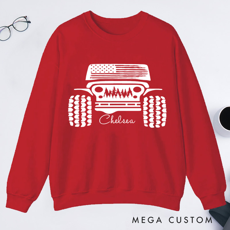 Personalized US Off Road Forest Classic Sweatshirts Gifts for Travel Enthusiasts