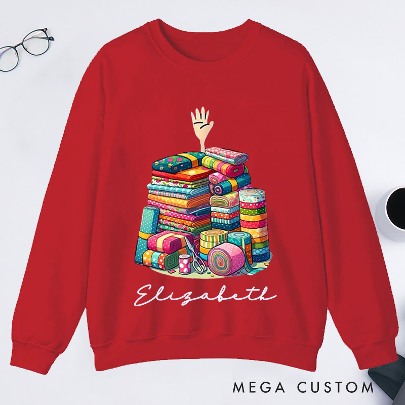 Personalized I'm Ok Classic Sweatshirts Sewing Lover Shirt Funny Sewing Shirt Quilting Gift For Quilter Quilting Lovers 