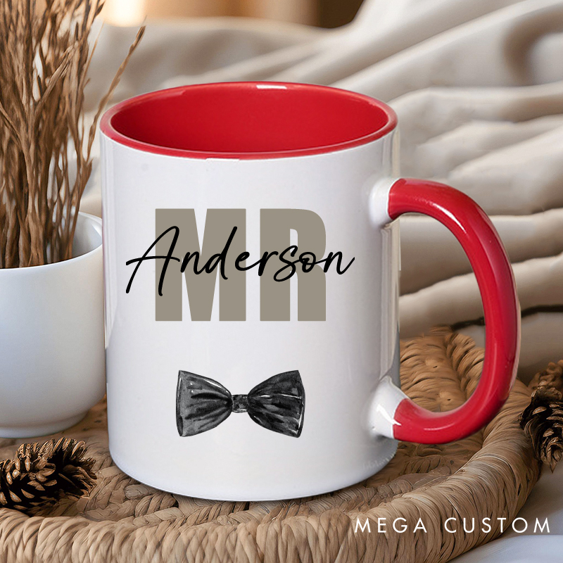 Personalized Mr. & Mrs. Wedding Mugs Wife Husband Coffee Mug for Couple Groom Bride Ceramic Coffee Cup for Him Her