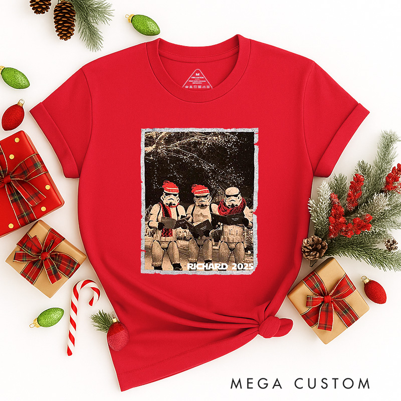 Personalized the Photo Christmas Classic T-Shirts Galaxy War Film Tshirt Movie Holiday Shirt