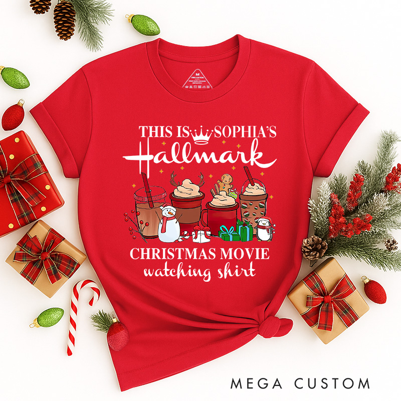 Personalized I'm Watching Christmas Movies Classic T-Shirts Christmas Film Tshirt Movie Holiday Shirt